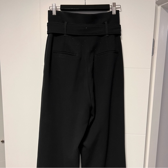 Black high waisted wide leg trousers - Picture 2 of 4